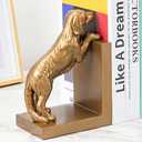 Dog Bookends, Book Ends for Shelves to Hold Books Heavy Duty, Creative Resin Book Holders for Kitchen Desk Home Office