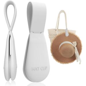 Fikoksol Magnetic Hat Clip 1-Pack - The Light Gray Hat Clip for Travel on Bag, Magnetic Hat Clips for Bag, and Secure Hat Holder for Travel on Caps & Beach Hats, Vacation Essentials
