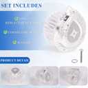 2 x Shower Handle, Compatible with Moen 100710 Series Thermostatic Single Bathtub and Shower Replacement Handle Kit, White with Water Drop Knob Insert, 1 Piece Pack