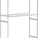 Zenna Home Over the Toilet Storage Shelf Space Saver, Behind Toilet Bathroom Organizer and Storage, Metal Bathroom Organizer with 3 Shelves, Satin Nickel, 23.25 X 64.7"
