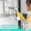 HAUSHOF Electric Window Vacuum Squeegee 11", Vacuum Squeegee Cordless Cleaner Tool Set, Window Vac with 300ml Spray Bottle & 100ml Water Tank for Mirror, Countertop, Showers