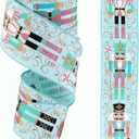 RG Ribbon 2.5" Pastel Nutcrackers with Wired Edges for Christmas Bows, Wreaths, Gift Wrap, Crafts, and Decorations (Light Blue, Pink, Multi, 2.5" x 10 Yards)