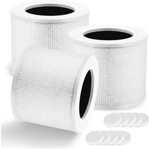 3-Pack of Core Mini Filter Replacement Compatible with LEVOIT Core Mini Air Purifier, 3-in-1 Upgraded Filtration Core Mini-P Replacement Filter with Activated Carbon, Compared to Part # Core Mini-RF