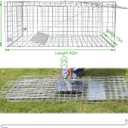 Large Live Animal Trap for Fox,42.5" X15 X17 Extra Large Animal Trap, Live Animal Traps cage for Raccoons Heavy Duty,Fox Traps for Trapping,Coyotes,Humane Catch and Release
