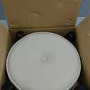 oakvivo 13in Small Foot Stool Ottoman, Round Faux Leather Foot Rest for Couch, Under Desk Pouf Footstool Footrest with Non-Skid Rubber Legs for Ling Room, Bedroom, 13''L x 13''W x 10.2''H, Beige