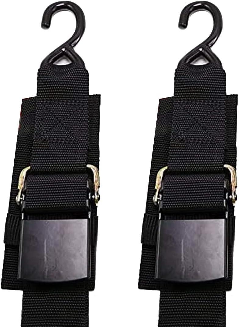 MEILI Heavy Duty Boat Trailer Transom Strap (2PK) - 2 inch x 48 inch Adjustable Marine Boat Tie Down Straps to Trailer (Shipped from USA) with Quick Release Buckle1200 LBS Capacity Securely