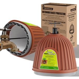 2 Pack Multi Layer Plastic Outdoor Faucet Cover for Winter, Insulated Spigot Cover with Soft Rubber Air Chamber, Hose Bib Cover Lasts Up to 5 times longer Service Life, L7 inches W5.8 inches H7 inches