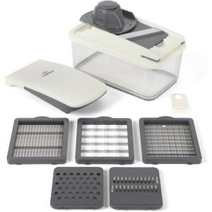 Calphalon Aero 8 in 1 Vegetable Chopper and Dicer, Food Chopper with Container (Stainless Steel (8pc))