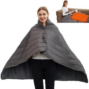 Portable USB Heated Blanket for Outdoor, 3 Heat Levels ,Grey 52x36 in
