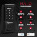Kwikset Halo Wi-Fi Smart Lock, Keyless Entry Front Door Touchscreen Deadbolt, Matte Black Finish, Grade AAA Certified, UL Listed, Easy Install No Hub, App Control