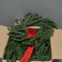 8 Pack 11 Inch Mini Christmas Wreath Small Christmas Kitchen Cabinet Wreaths with Red Velvet Bow Artificial Norfolk Pine Wreath Outdoor Christmas Wreaths for Windows Door Chairs Wall Stairs Home Decor