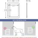 NAMSAN Dog Screen Door, Flap Opening 11.2 x 14.4 inches, Dog Door for Screen Door, Large Pet Door for Sliding Door Magnetic Self-Closing, Screen Door with Doggie Door Built in, Lockable, White
