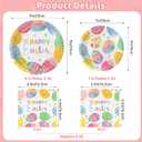 150 Pack Easter Party Supplies Set, Happy Easter Dinnerware Set Includes Heavy Duty Dessert Dinner Plates and Luncheon Napkins for Spring Birthday Party Decorations Table Decor, Serves 50