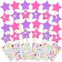 Juexica 24 Pcs Princess Fairy Wand Kit Includes 24 Make Your Own Princess Wand 2 Styles Unfinished Wooden Fairy Wand and 6 Gem Stickers for Girls DIY Magical Crafts