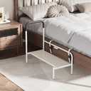 Bed Step Stool for Adults, Bedside Steps for Elderly Seniors with Non-Slip Handle & LED Light, Stable Assist Rail for High Beds