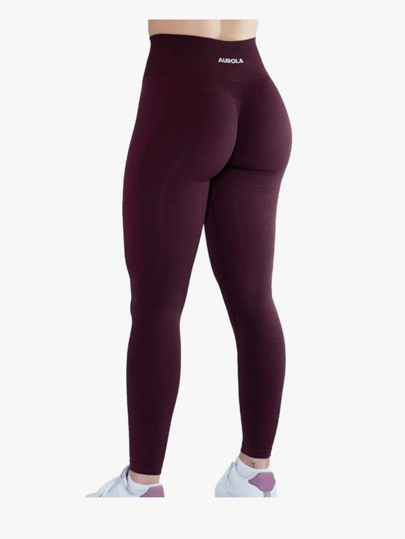 AUROLA Workout Leggings for Women Seamless Scrunch Tights Tummy Control Gym Fitness Girl Sport Active Yoga Pants M/L