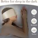 SECZIPE 100% Mulberry Silk Sleep Mask Eye Mask for Women Man with Adjustable Band, for Side Sleeper Blackout Sleep Mask for Travel Rest and Office Large Size (Taupe)