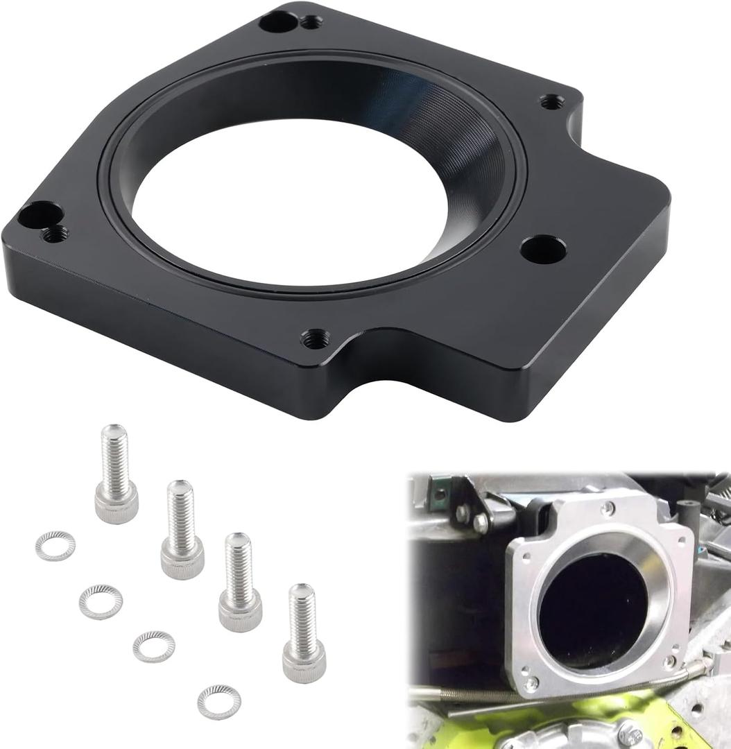 92mm LS Throttle Body Adapter Compatible WithLS1 3 Bolt Intake Manifold to LS3 4 Bolt Throttle Body DBC LM7 LR4 LQ4 LS6 L59 LQ9 LM4 L33 LSX 4.8L 5.3L 5.7L 6.0L Replacement for 551513