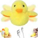 Cat Toys Rechargeable Flapping Duck,2025 New Flapping Duck Cat Toy,Lifelike Quack Chirping,Plush Interactive Exercise Toys for All Breeds (1PC)