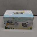 Bubble Machine, Automatic 18000+ Per Minute Big Bubbles Blower Maker for Kids Toddlers with 2 Speeds,6 Wands,Operated by Plugin or Batteries for Outdoor/Indoor Birthday Parties,Wedding (White)