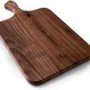 Brazos Home Dark Walnut Wood Cutting Board for Kitchen, Seasoned, Chopping Board, Wood Cheese Board, Charcuterie Platter, Ideal for Serving or Chopping Fruit, Vegetables, Cheese or Meat, 16 x 8, Large