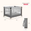 Dream On Me Zazzy Portable Baby Playard with Bassinet, Travel Carry Bag