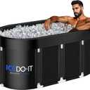 Tomaje Upgrade 129 Gal XL Large Oval Ice Bath Tub for Athletes, Collapsible Cold Plunge Tub-Multiple Layered for Post-Exercise Recovery, Portable Bathtub for Home, Gyms, Indoor, Outdoor use