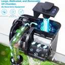 Hang on Back Aquarium Filter 158GPH for 10-40 Gal. Fish Tank, w/ Detachable U-V Light &Surface Skimmer, 4-Stage Suspension Oxygen Deodorization Saltwater Freshwater Crystal Clear Green Clean Machine