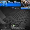 Cartist Floor Mats for Ford F150 Supercrew 2015-2026 2027 (Include Lightning)(Only Fit Rear Bench Seat w/Under Seat Storage), Heavy Duty Car Mats for F-150 Accessories