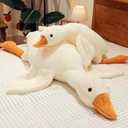 Goose Stuffed Animal Plush Pillow Big Duck Plushies Doll White Cute Toy Goose Plush Xmas Gifts 19.7 inch