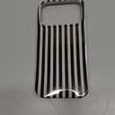 Yeddabox for iPhone 17 Pro Case Cute Striped Phone Case Soft TPU Slim Shockproof Phone Cover for Women Girls, Black