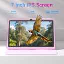 HOTTABLET Tablet 7Inch Android 14.0 with Protective Case, 8GB(3+5GB Expand) RAM+ 32GB ROM, IPS Screen, Dual Camera, Bluetooth 5.0 WiFi Tab (Pink)