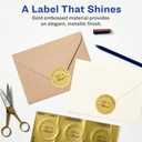 Avery Printable Embossed Foil Round Labels, 2" Diameter, Gold, 96 Customizable Labels (22831)