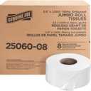 Genuine Joe - GJO2506008 Jumbo Dispenser Roll Bath Tissue (Pack of 8)