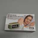 White Noise Machine Bluetooth Speaker, Digital Alarm Clock Sleep Timer with LED Display RGB Night Light, Soothing Natural Sleeping Sound Machine for Baby, Kids, Adults, Bedrooms (Green)