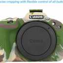 Pocoukate Case for Canon EOS R100 Camera, Soft Silicone Protective Cover Skin with EOS R100 Screen Protector Accessories for EOS R100 Mirrorless Camera Silicone Case - Camouflage