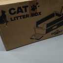 Stainless Steel Litter Box XL, Extra Large High Sided Litter Box with Handles for Big Cats, Anti-Urine Leakage Metal Cat Litter Box, Easy-Clean, Non-Stick, Includes Scoop and Mat