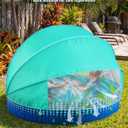 Jasonwell Kiddie Baby Pool with Canopy - Foldable Infant Toddler Kids Pool with Shade Baby Beach Essentials Tent Swimming Wading Pools for Toddlers 1-3 + Kids Dogs Ball Pit Backyard Water Play G, 79"