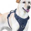 No Pull Dog Harness, Reflective Puppy Vest for Small Medium Large Sized Dog(Prussian Blue,S) (S(Neck:15.7-22.0",Chest:17.3-24.8"))