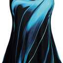 Arolina Tankini Swimsuits for Women Tummy Control Two Piece Bathing Suits Flowy Swim Tops with Boy Shorts L