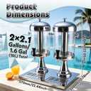 4.2 Gallon Drink Dispensers for Parties, Leakproof Stainless Steel Beverage Dispenser with Stand, 4 Spigots & 4 Drip Trays, Hot & Cold Juice Dispenser with Ice Core for Lemonade, Sun Tea