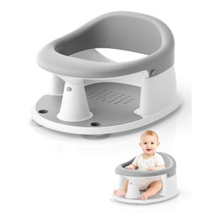 Baby Bath Seat for Babies 6 Months & Up, Bath Seats for Babies Sitting Up, Open Design, Non-Slip, Compact Toddler Bath Seat.