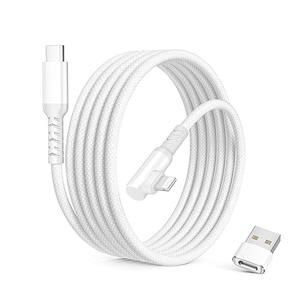 Elebase for iPhone 14 13 Cable with USB A Adapter 10FT,Right Angle USB C to Lightning Cord 90 Degree Fast Charging PD for Apple 12 11 Pro Max Plus Mini,XS XR X 8 7 6 SE,iPad 8th 9th Generation,3M