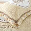 5PCS Tree of Life Quilt Set 100% Cotton Embroidery Bedspread Lightweight Coverlet Set with 2 Throw Pillow Covers for King Size Bed All Season Use, King - 5PCS