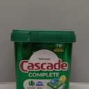 Cascade Complete Dishwasher Pods, Dishwasher Detergent, Lemon Scent ActionPacs, Cleaning Supplies, 78 Count