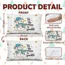 Blue and Gold Christmas Snowman Pillow Covers 12x20, Winter Home Decor, Tis The Season to Sparkle Snowflake Snowman Christmas Lumbar Throw Pillow Covers for Home Bedroom Living Room (Leopard-patterned Snowman)