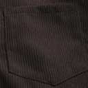 ZAFUL Men's Corduroy Shirts Solid Color 2025 Fall Half Button Long Sleeves Polo Shirt Casual Work Collared Shirt with Pocket (M)