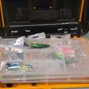 PLUSINNO Large 4-Layer Tackle Box with Tackle Included, 547Pcs Fishing Lures Kit - Pliers, Crankbait, Hooks, Weights & Accessories - Freshwater Bass Fishing Bait Lure Gear and Equipment, Gift for Men