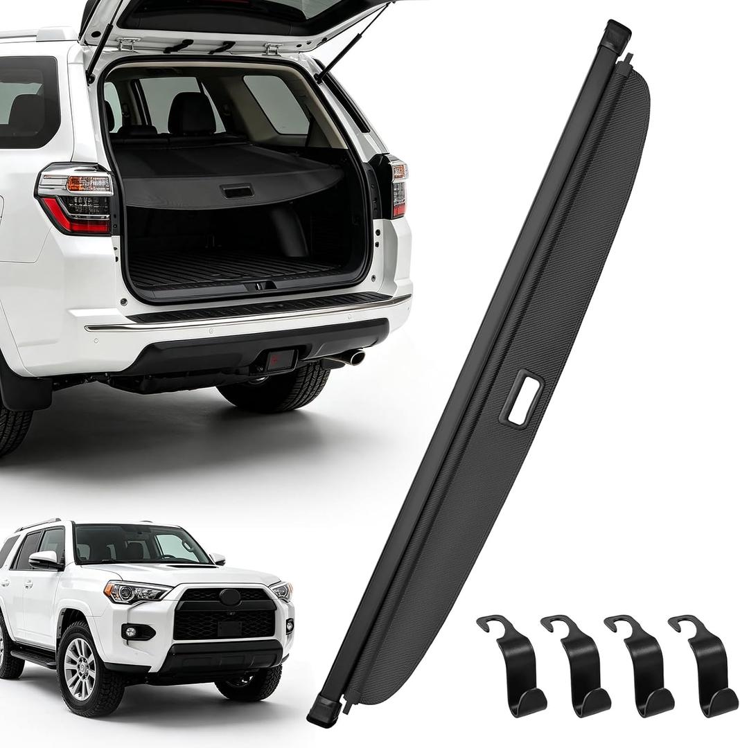 Cargo Cover for Toyota 4Runner 2010-2024, Retractable Trunk Cover