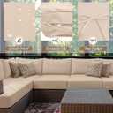 Patelai 11 Pcs Waterproof Patio Cushion Covers for Outdoor Sectional Furniture Wicker Rattan Patio Sofa Couch Chair Seat Pillow Slipcovers, 3 Sizes Covers Only (25.4 x 25.4X 3.54,Beige)